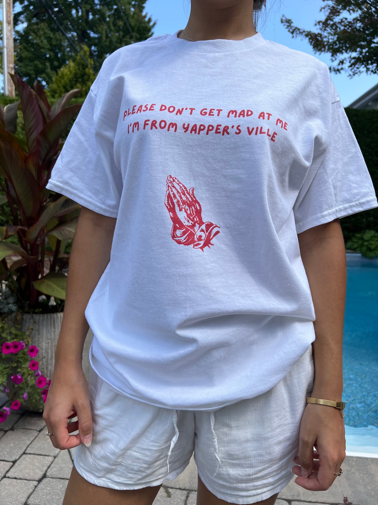 Please don't get mad at me I'm from Yappers Ville - Unisex Heavy Cotton Tee