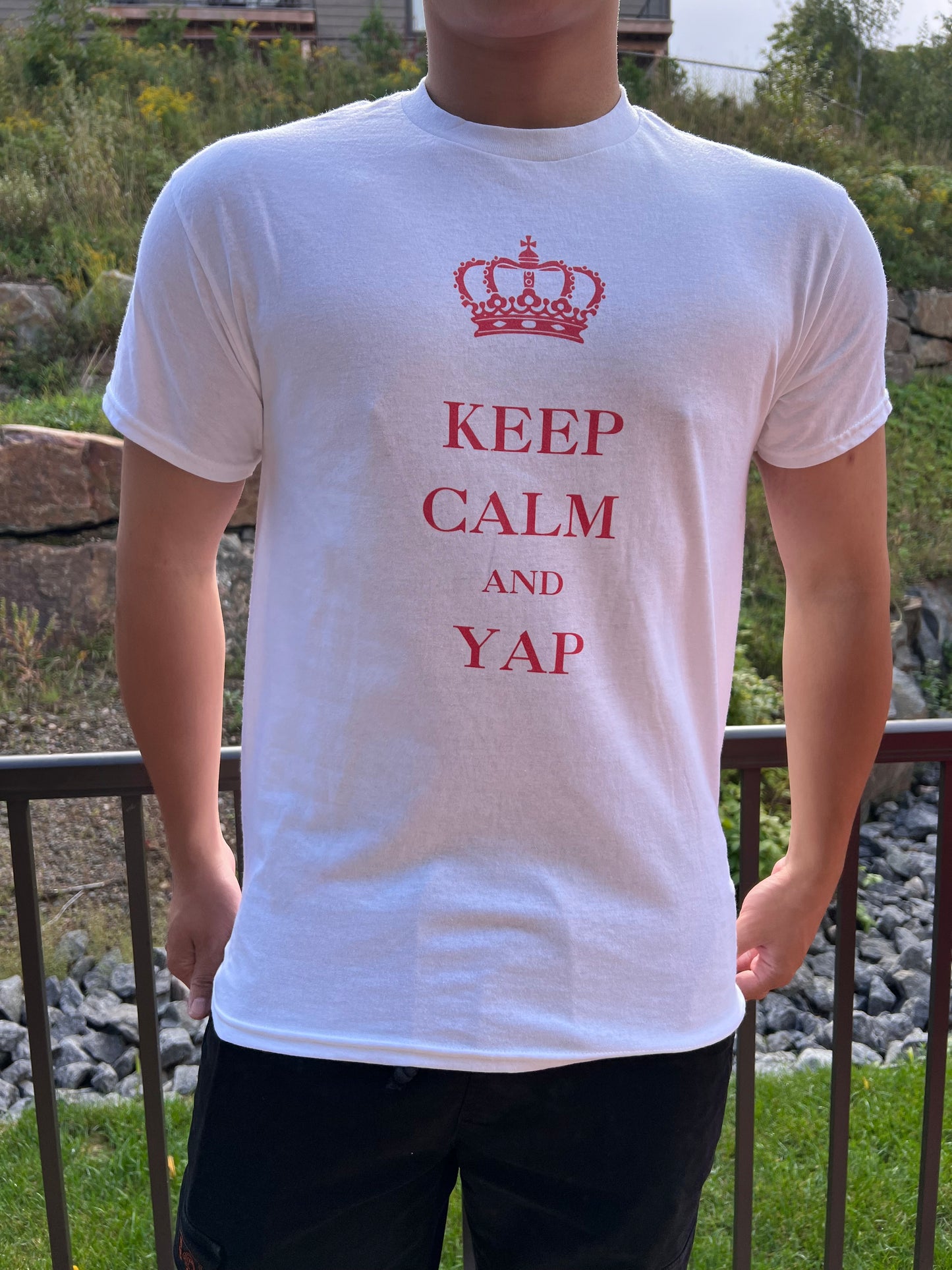 Keep calm and yap - Unisex Heavy Cotton Tee